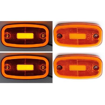 4 x 12-24V LED Side Marker Lights Indicator Lamp for Truck Trailer DAF Volvo MAN