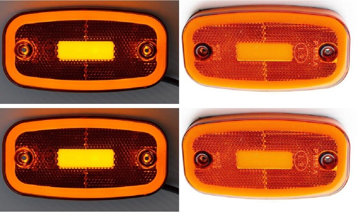 4 x 12-24V LED Side Marker Lights Indicator Lamp for Truck Trailer DAF Volvo MAN