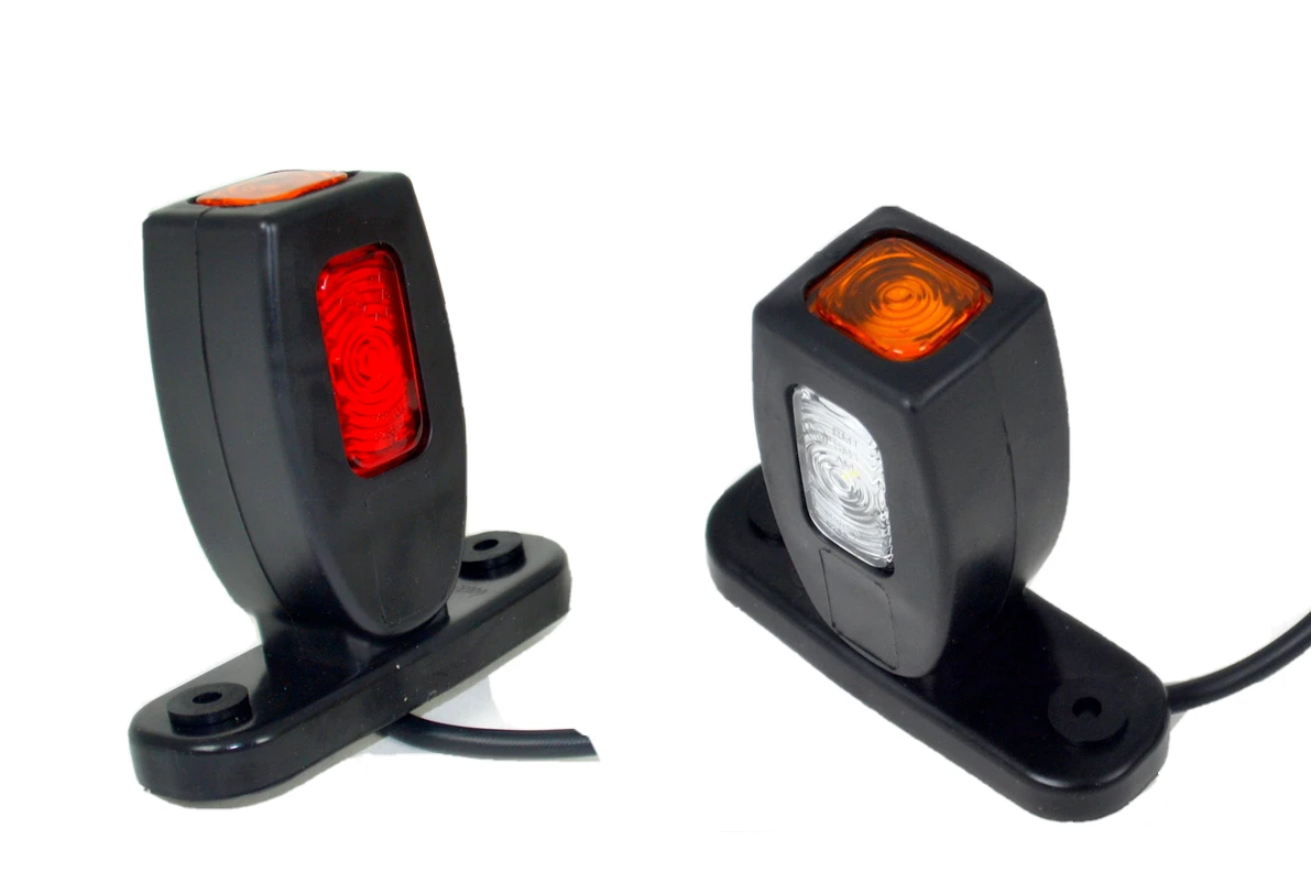 2 x Position Rear Marker Lights Outline 12/24V LED Lamps Truck Trailer Lorry Bus