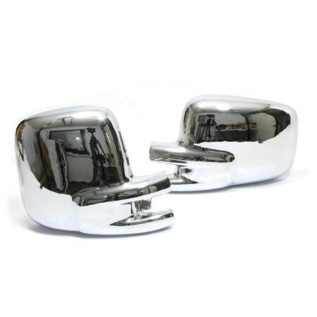 Set Chrome Finished Side Wing Mirror Plastic Covers for VW T4 Transporter 95-03