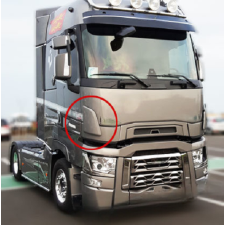 Dirt Deflectors for Renault T Trucks – Set of 2 Aerodynamic Mud & Dust Guards, Paintable Plastic, Easy Fit Design
