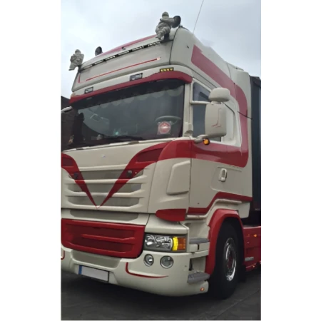 2x Dirt Deflectors Covers Side Plastic Decors for Scania R 2010- 16 truck LH+RH