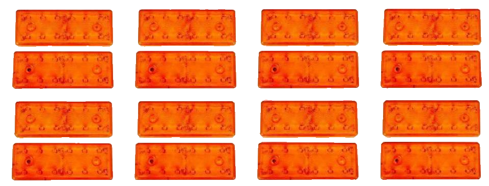 16x pcs Amber 12V LED Front Side Position Marker Lights Truck Trailer Car Bus