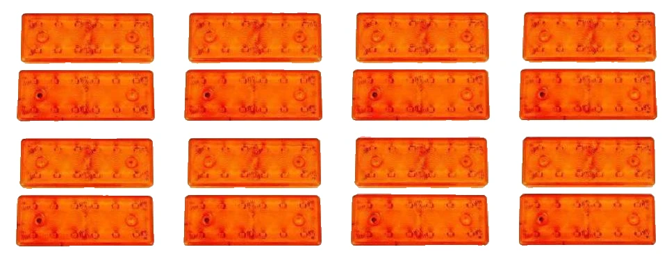 16x pcs Amber 12V LED Front Side Position Marker Lights Truck Trailer Car Bus