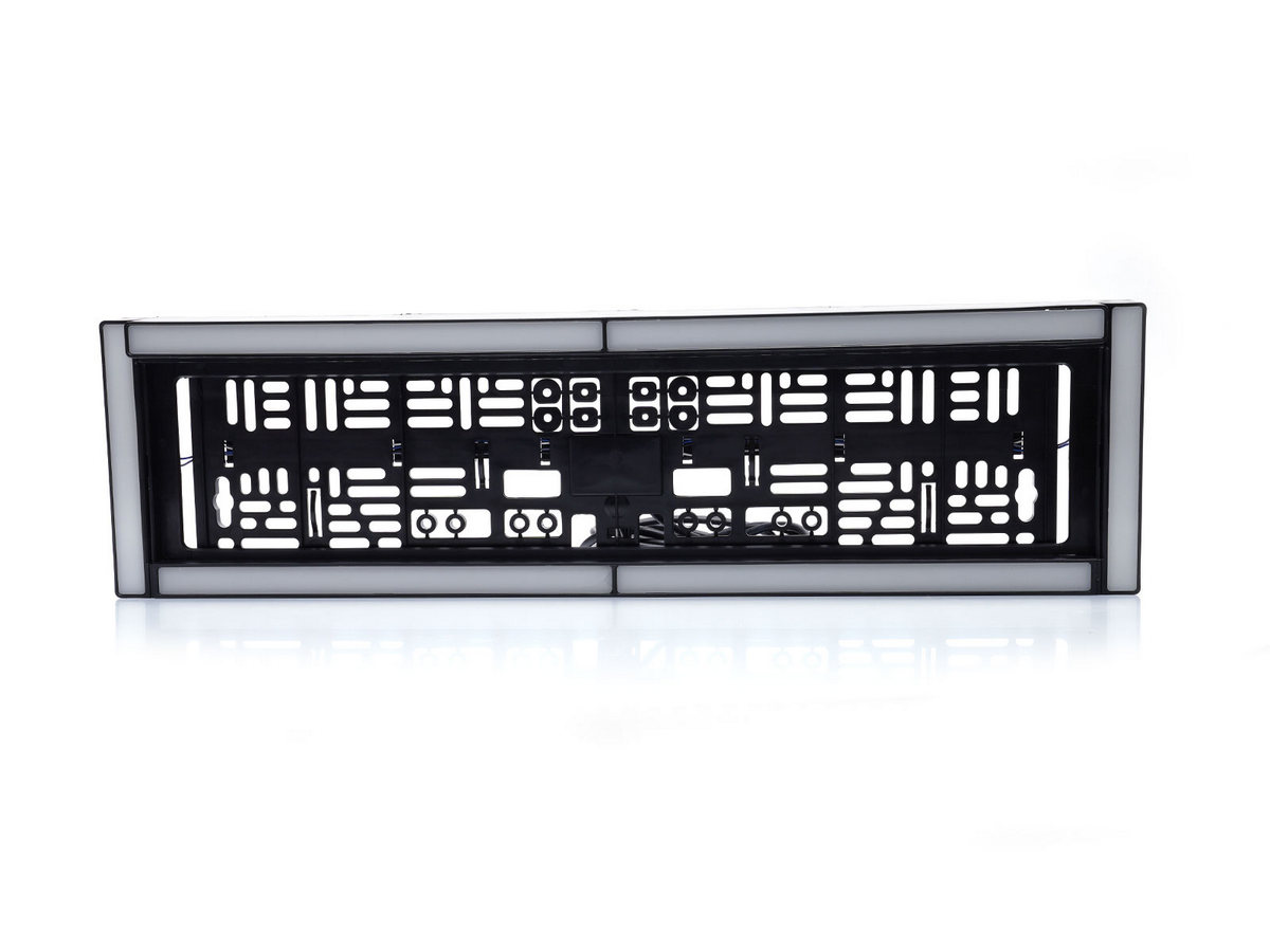 License Plate Number Frame with white neon LED light
