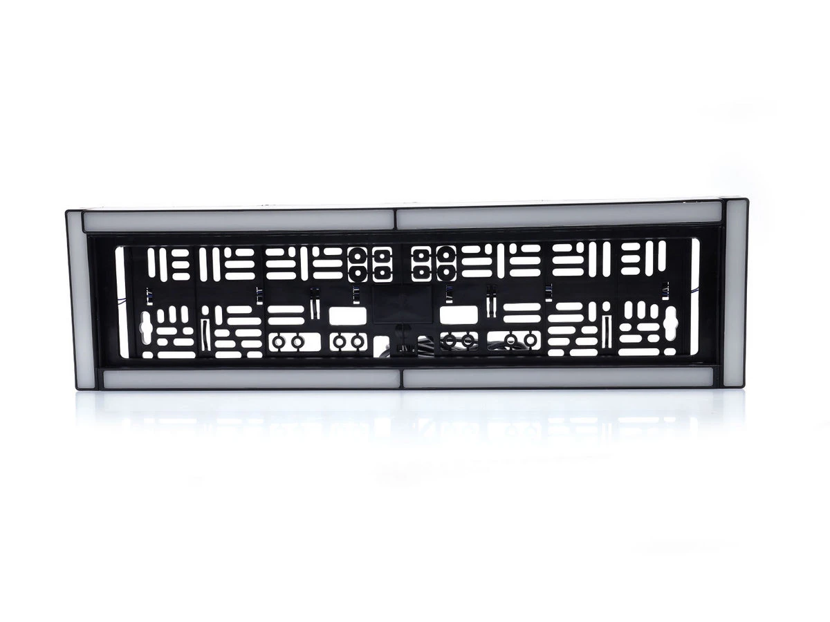 White DRL Reverse Light 12-24V LED License Plate Number Frame Truck Car Bus Van