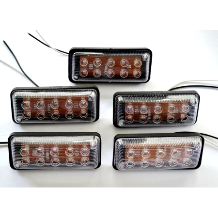 5 x 24V LED Side Marker White Lights Truck Trailer for DAF Volvo Scania MAN