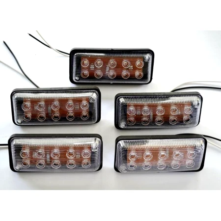 5 x 24V LED Side Marker White Lights Truck Trailer for DAF Volvo Scania MAN