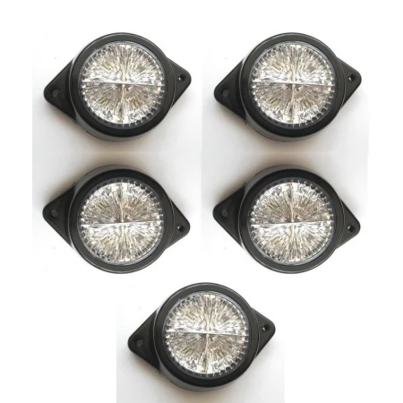 5x 12V White LED Front Outline Marker Lights Camper Van Truck Bus Van Caravan