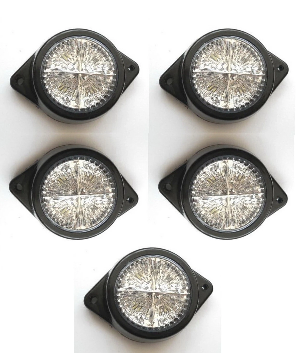 5x 12V White LED Front Outline Marker Lights Camper Van Truck Bus Van Caravan