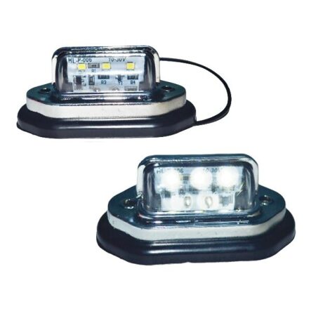 12/24V LED Rear Front License Number Plate Mirror Lights Lorry Truck Trailer Cab