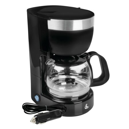 24V Black Travel Portable 300 W Coffee Machine Maker Kettle 0.65L Truck Lorry