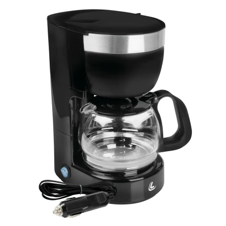 24V Black Travel Portable 300 W Coffee Machine Maker Kettle 0.65L Truck Lorry