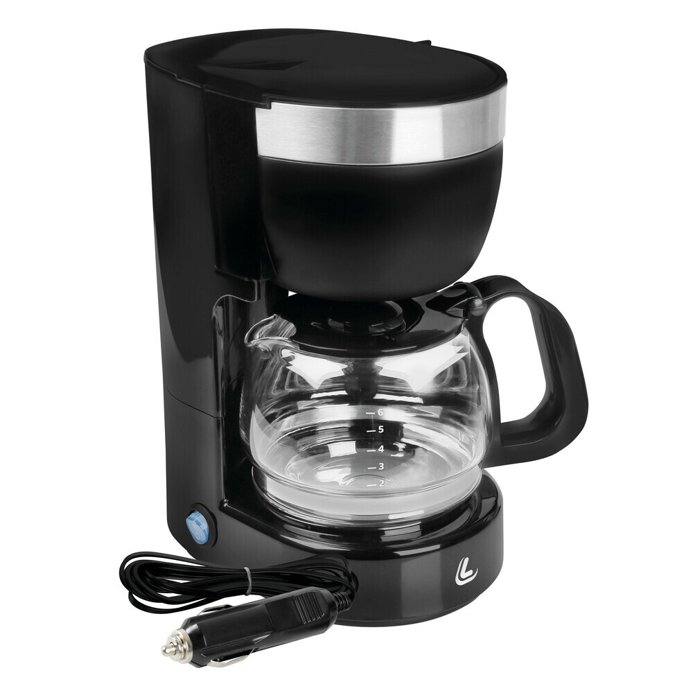 24V Black Travel Portable 300 W Coffee Machine Maker Kettle 0.65L Truck Lorry