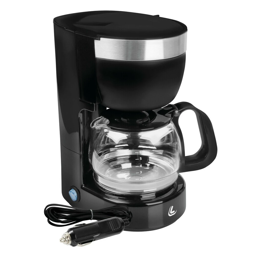 24V Black Travel Portable 300 W Coffee Machine Maker Kettle 0.65L Truck Lorry
