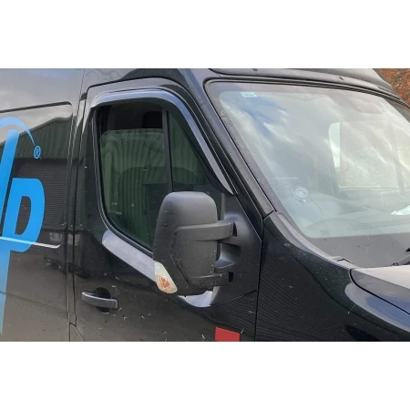 Side Window Wind Deflectors Sun Black Tint for Renault Master 2010-18 bus