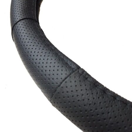 FITS SCANIA 4 SERIES TRUCK 1995-2007 BLACK LEATHER STEERING WHEEL COVER