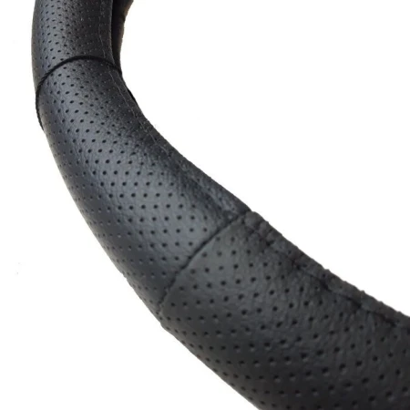FITS SCANIA 4 SERIES TRUCK 1995-2007 BLACK LEATHER STEERING WHEEL COVER
