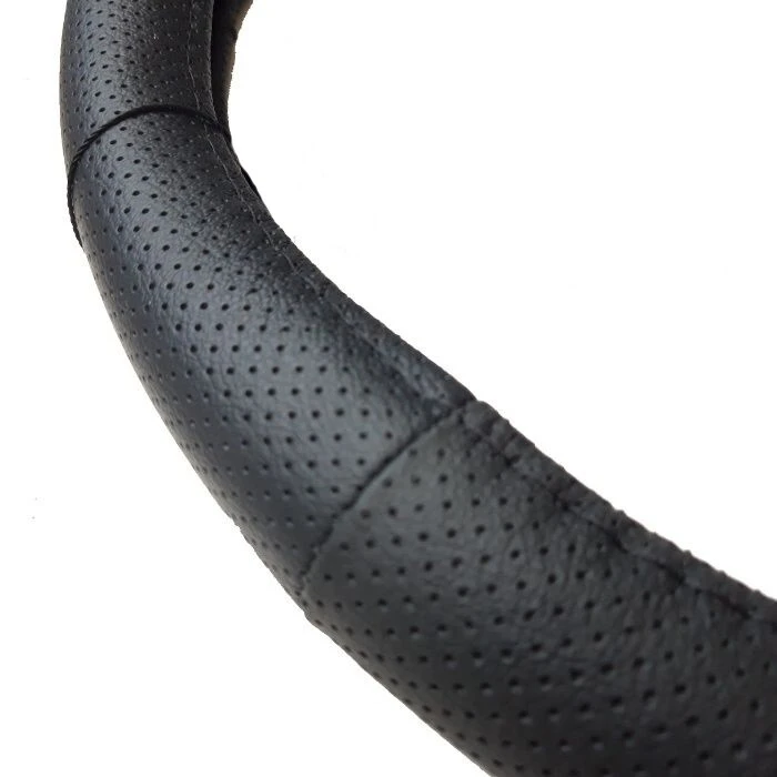 FITS SCANIA 4 SERIES TRUCK 1995-2007 BLACK LEATHER STEERING WHEEL COVER