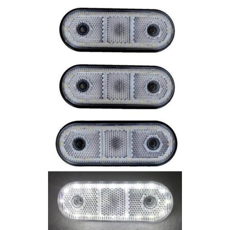 4 x 24V Front Side Marker LED Lights Truck Trailer Chassis for Scania MAN Volvo