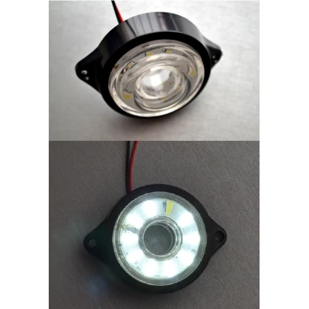 2 x Rotating White 24V Side Marker Lights 10 SMD LEDs for Scania Volvo DAF MAN
