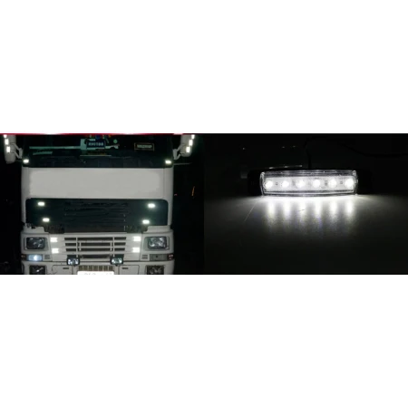 4x 24V WHITE LED SIDE FRONT MARKER LIGHT TRUCK TRAILER LORRY CHASSIS TRANSPORTER