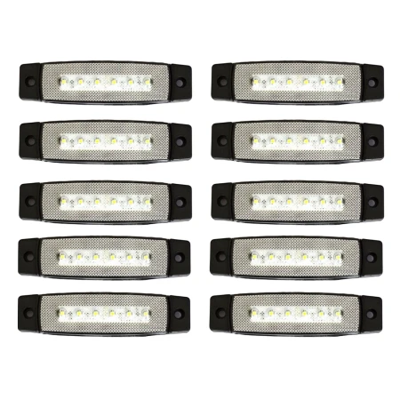 10pcs 24V Front LED Marker Lights White for MAN DAF Scania Renault Volvo Vehicle