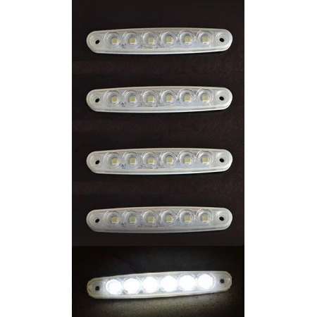 5x White 12V LED Front Side Outline Marker Lights Truck Trailer Car ATV Boat