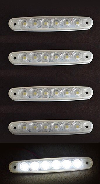 5x White 12V LED Front Side Outline Marker Lights Truck Trailer Car ATV Boat
