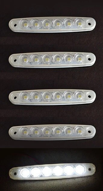 5x White 12V LED Front Side Outline Marker Lights Truck Trailer Car ATV Boat