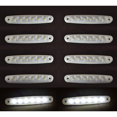 10x White 24V LED Front Side Clearance Marker Lights for Scania MAN DAF Volvo