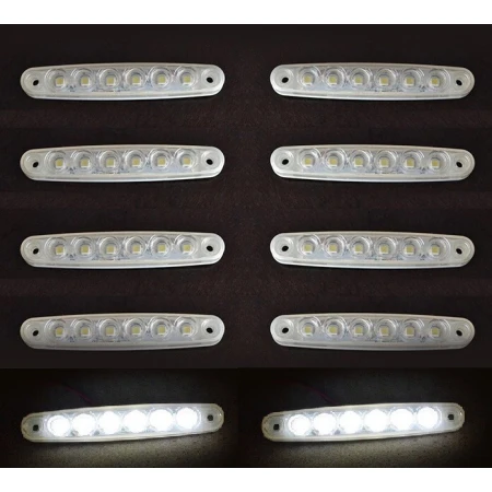 10x White 24V LED Front Side Clearance Marker Lights for Scania MAN DAF Volvo