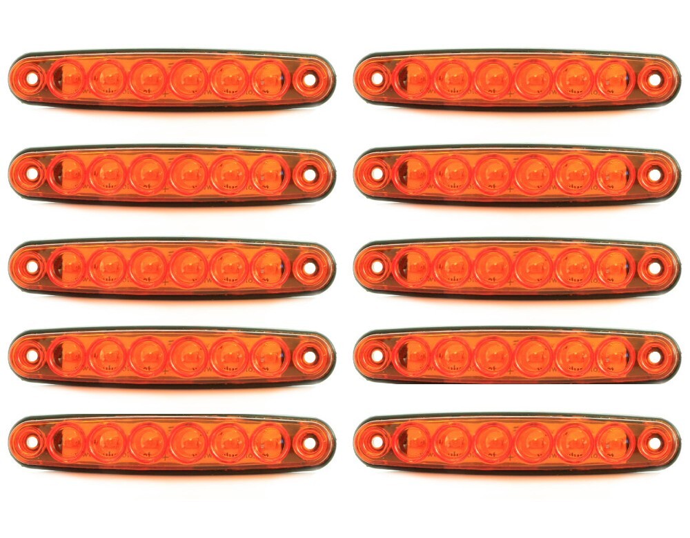 10x Side Clearance Orange 12V LED Marker Lights Truck Car ATV Camper Caravan