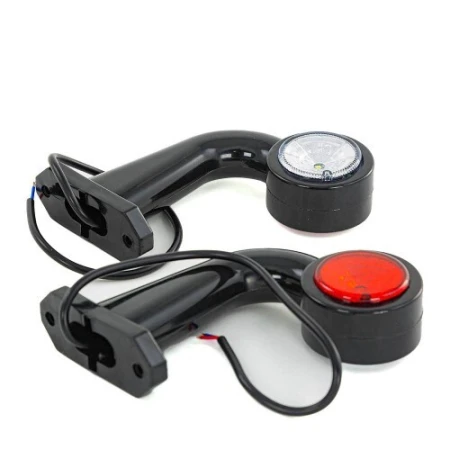 12/24V LED Red/White Side Stalk Position Marker Lights Trucks Lorry Chassis