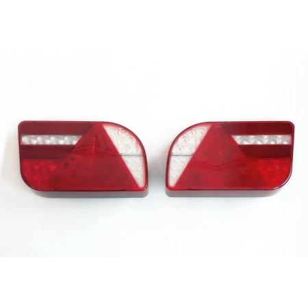 2 x 12-24V LED Rear Lights with Reflector 6 Functions Tail Lamps Truck Trailer