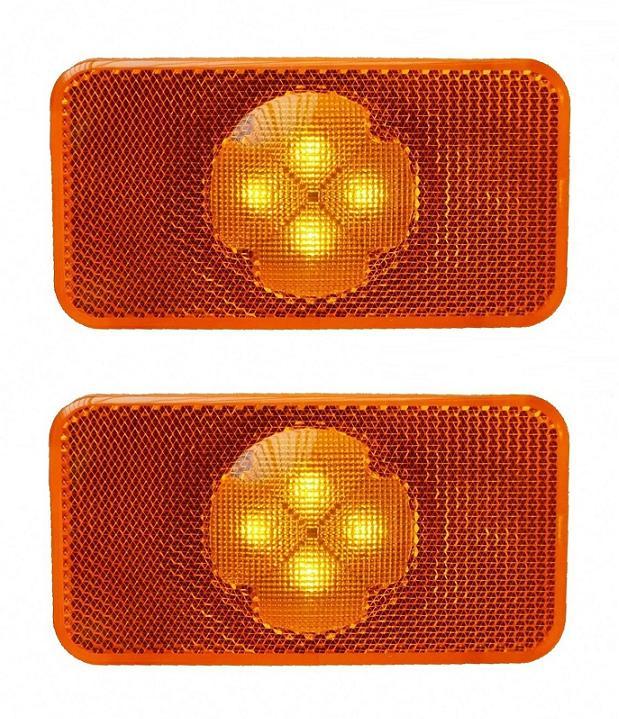 Orange 4 LED Side Marker Lights Lamps specific for Volvo FM FH FL truck 2 pieces