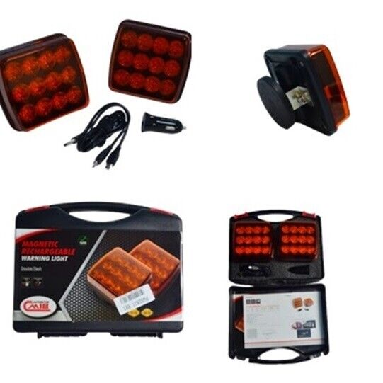 12-24VLed Battery Magnetic Neon R65 Wireless Towing Trailer Tail Lights Truck