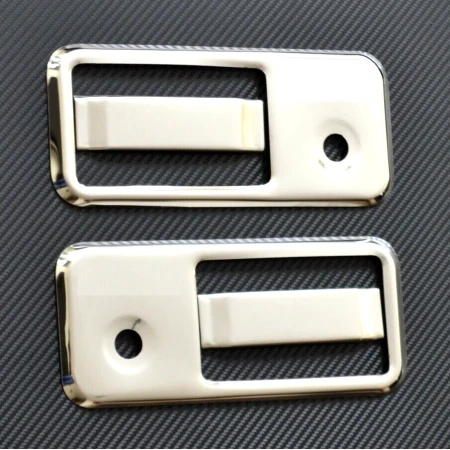 2x 3D Chrome Mirror Stainless Steel Handle Door Covers for Volvo FH/FM