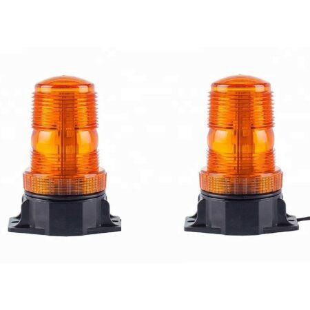 Amber Emergency Light 30 LED Beacon Set (2pcs) – 10–30V Flashing / Rotating Warning Lights IP65