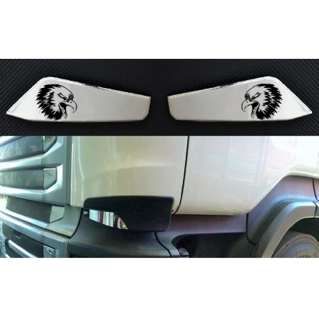 2 x Mirror Stainless Polished Steel Front Air Vents for R series Laser Engraved