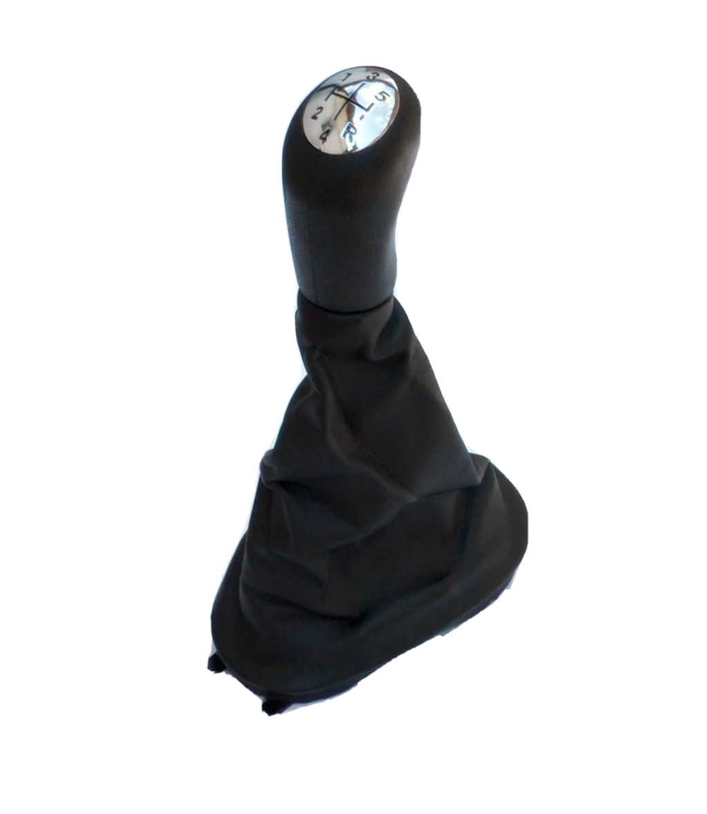 Black 5 speed gear knob + gaiter + base for Renault Clio MK2 2001/04