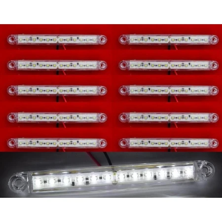 Front Marker LED 12V Lights x10 Lamps Car Lorry Van Bus Caravan Truck Chassis