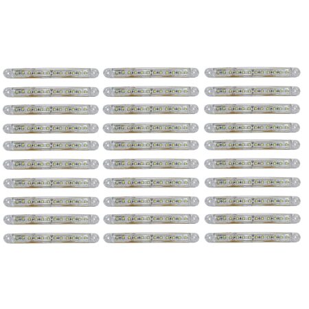 30 x 24V White 12 SMD LED Side Front Outline Marker Lights Truck Trailer Van