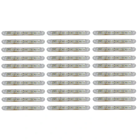 30 x 24V White 12 SMD LED Side Front Outline Marker Lights Truck Trailer Van