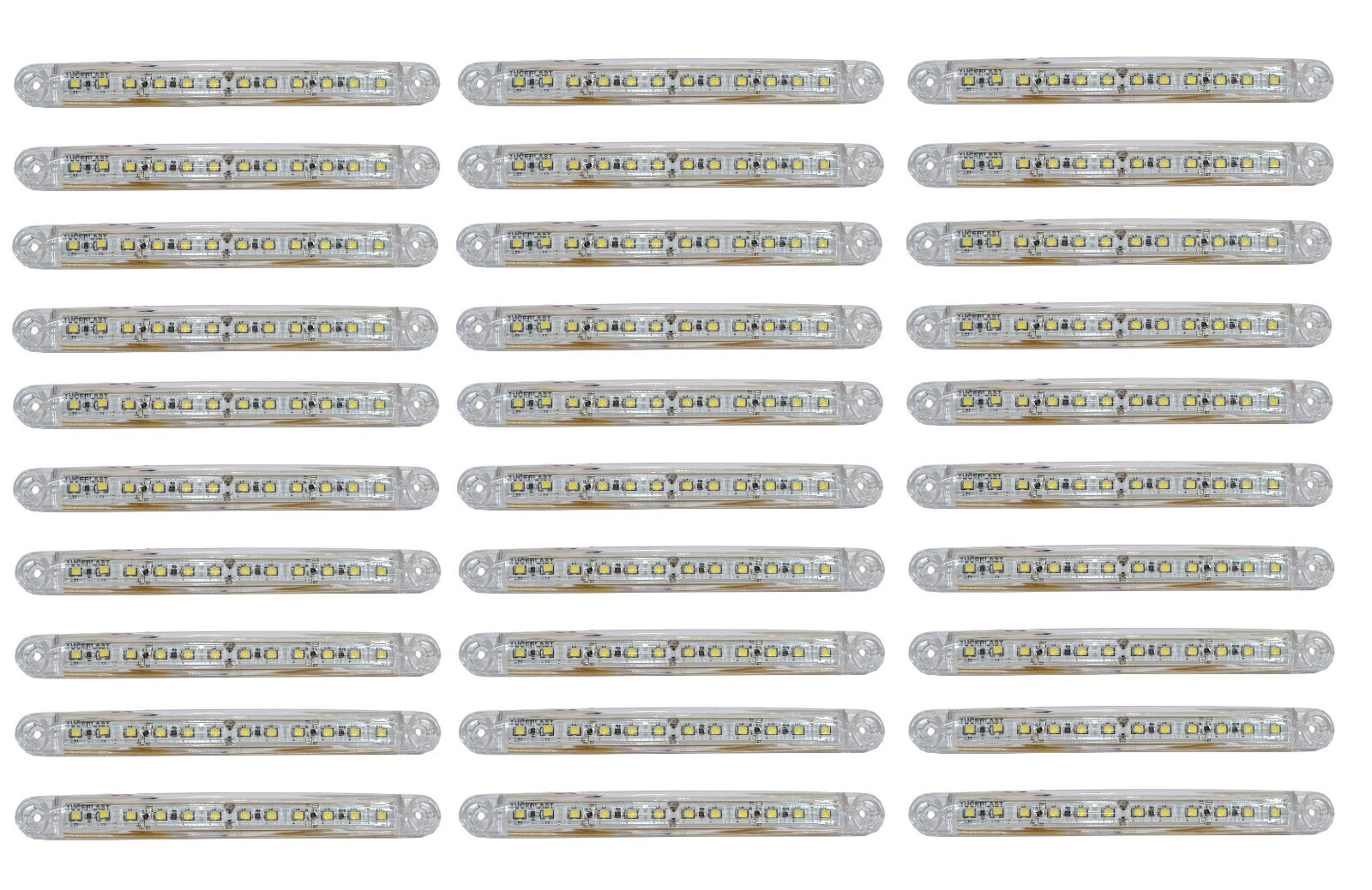 30 x 24V White 12 SMD LED Side Front Outline Marker Lights Truck Trailer Van