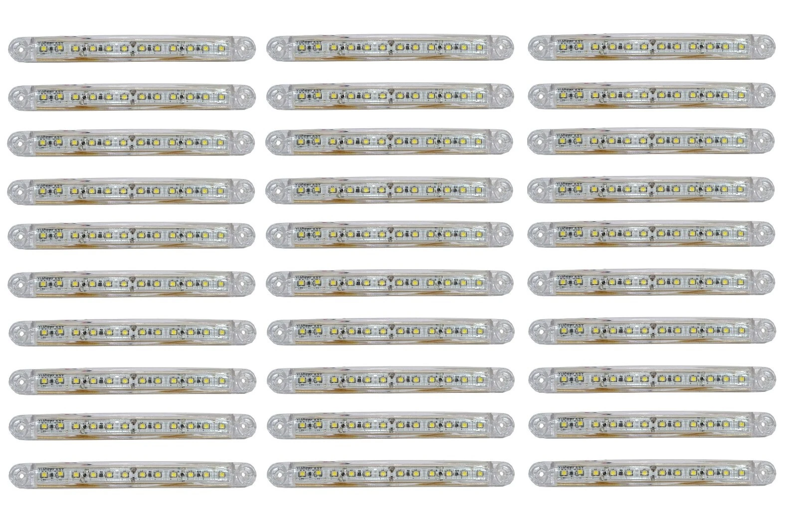 30 x 24V White 12 SMD LED Side Front Outline Marker Lights Truck Trailer Van