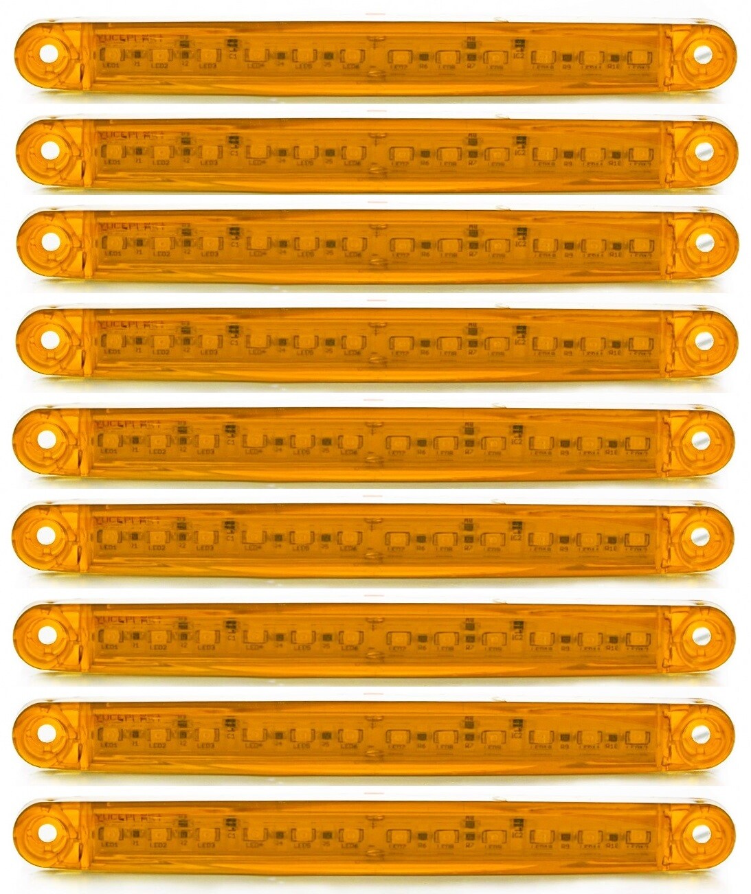 12V Side Perimeter Marker Amber Lights LED Lamps Van Bus Lorry Tipper Truck