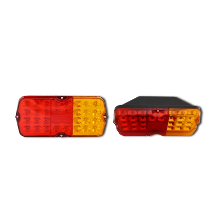 1x 24V LED Red Orange Rear Tail Lights Stop Indicator Lamps for Scania MAN DAF