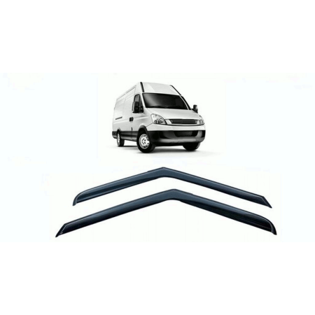 Side Wind Deflectors for Iveco Daily 2006–2014 – 2pcs Window Rain Guards, High-Quality PMMA Acrylic, Easy Adhesive Fit (VLT 10%)