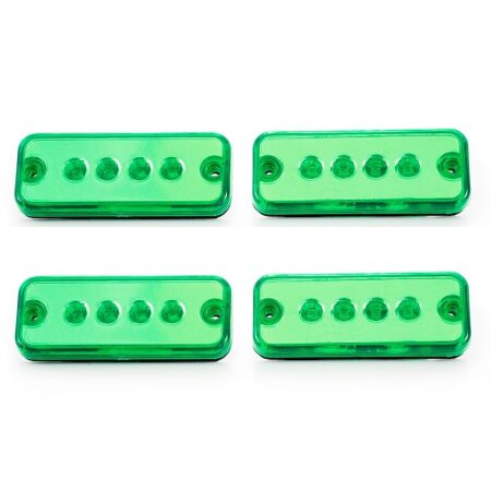 4X 24V Green Marker LED Lights Flush for Lights for Lights for Truck Chassis Cab
